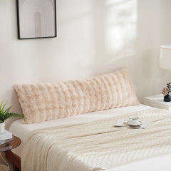 beige rabbit velvet pillowcase