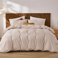 beige pinstripe comforter set king size