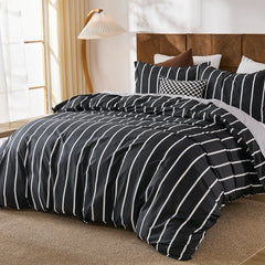 black and white pinstripe comforter sets