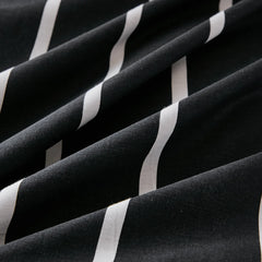 black and white pinstripes comforter set king size