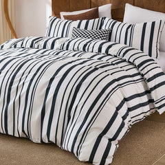 black and white stripe bedding sets