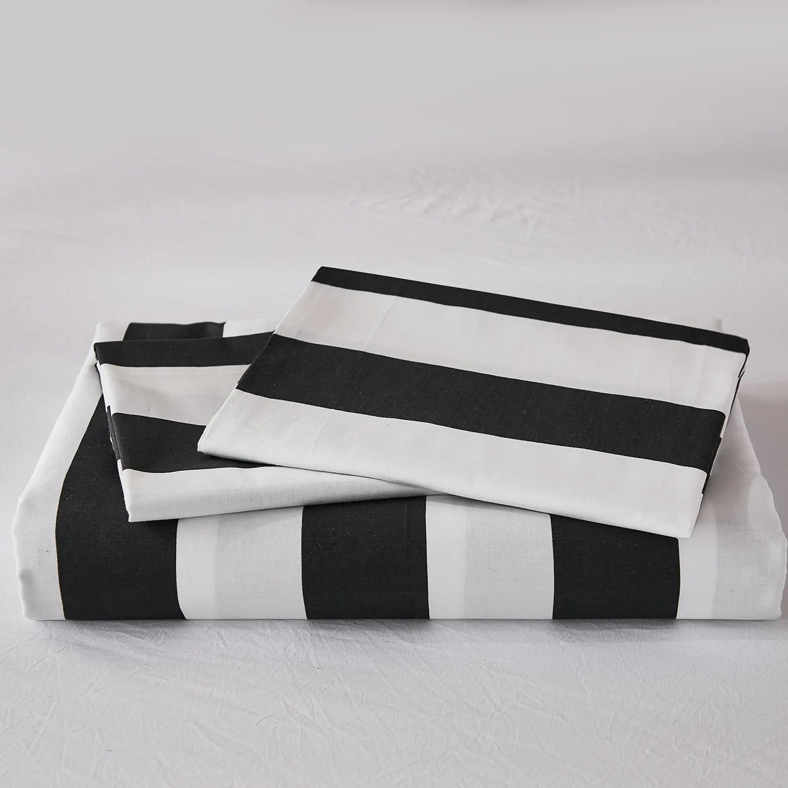 black and white stripes bedding set queen size