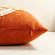 blessed pumpkin embroidered throw pillow cover pumpkin orange zipper detail