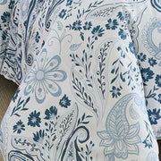 blue paisley quilt set bohemian style bedroom decor