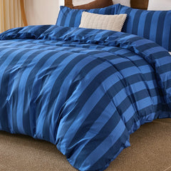 blue stripe bedding sets