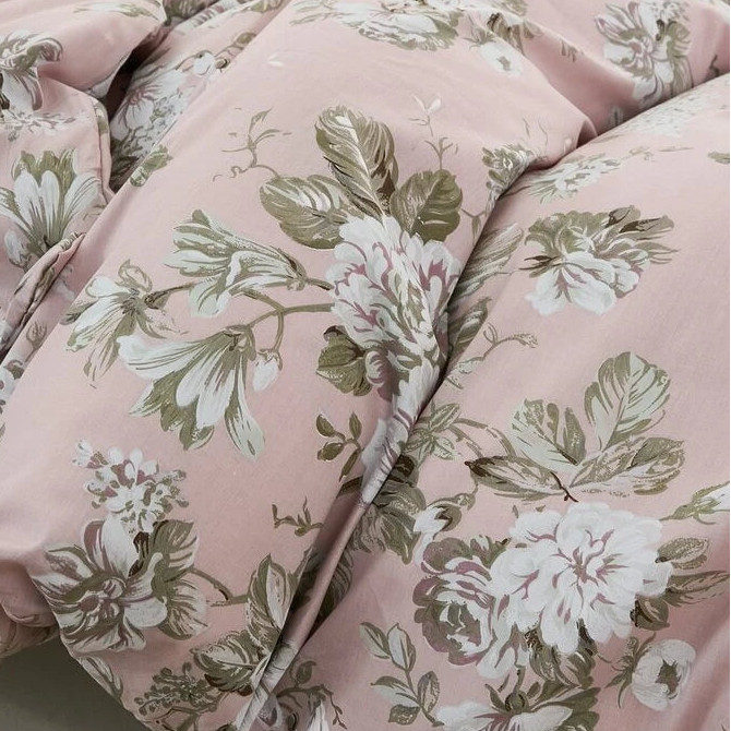 blush peony victorian duvet cover set floral bedding detail