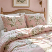 blush peony victorian duvet cover set pink floral shabby chic bedding