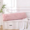 blush pink rabbit fur long pillow cover aesthetic soft