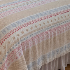 boho folk art jacquard cotton blanket texture