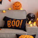 boo charm pillow cover black orange boo grey sofa lights decor