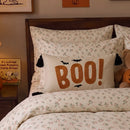 boo charm pillow cover ivory orange boo floral bedding bedroom decor