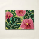 botanical bloom rug hibiscus bloom tropical floral bath mat