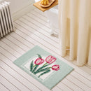 botanical bloom rug tulip window bathroom decor scene