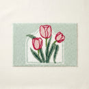 botanical bloom rug tulip window pink tulip bath mat