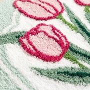 botanical bloom rug tulip window tufted tulip detail closeup