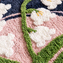 botanical bloom rug valley bell tufted flower detail closeup