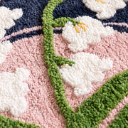 botanical bloom rug valley bell tufted flower detail closeup
