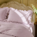 botanical sanctuary lilac cotton pillow sham ruffles