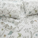 botanical wildflower print cotton sheet close up pattern