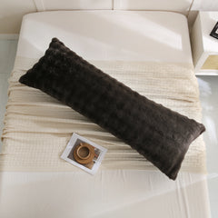 brown rabbit velvet long pillowcase queen