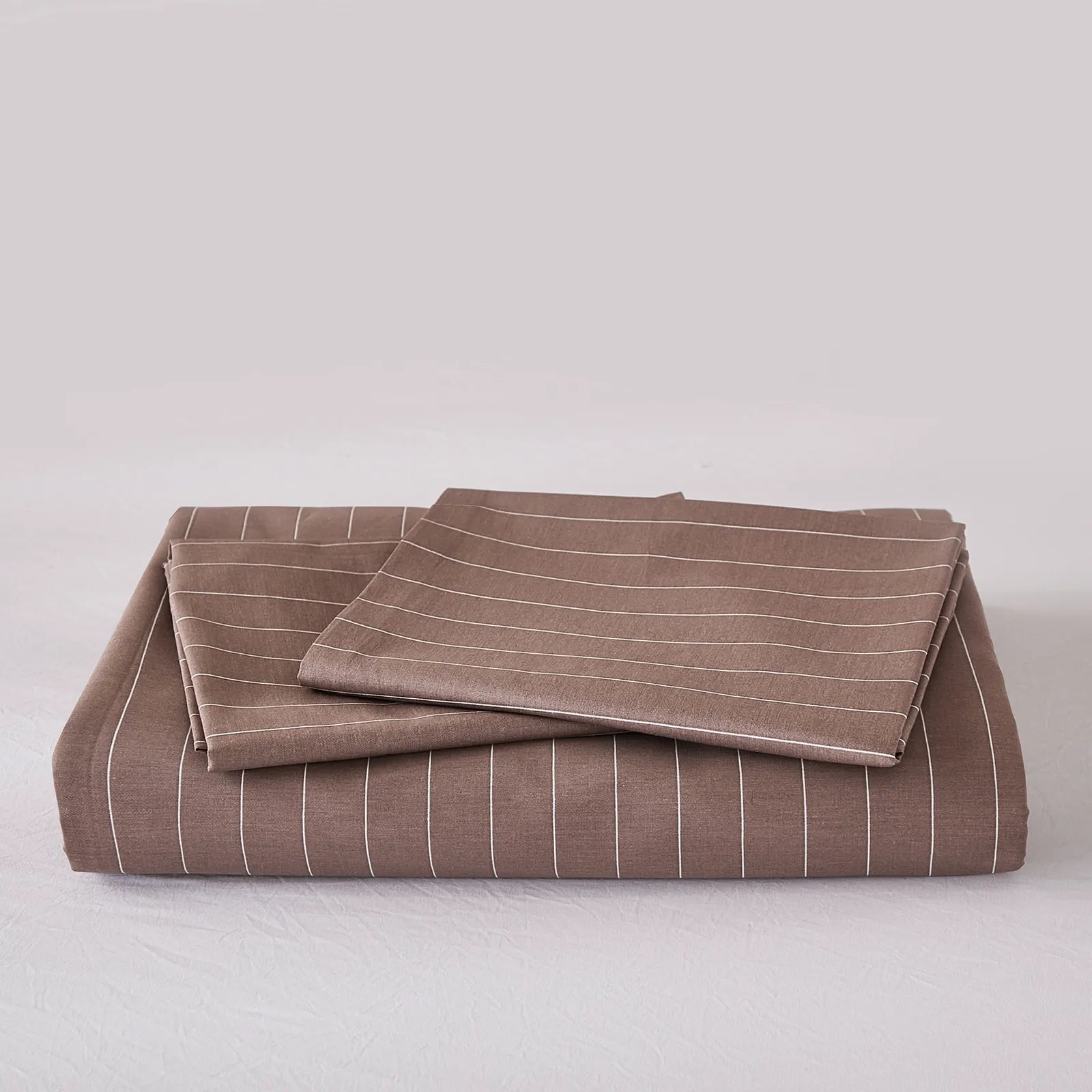 brown pinstripe bedding set king size
