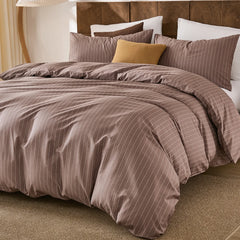 brown pinstripe comforter sets