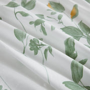 close up verdant herbarium fabric texture soft breathable cotton