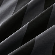 coal bold stripe duvet set button fastener details