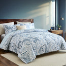 coastal blue paisley print bedding set 100 cotton comforter