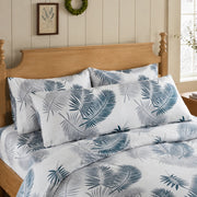 coastal navy charcoal palm bedding set white iron bed