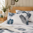 coastal navy charcoal palm long body pillowcase decor