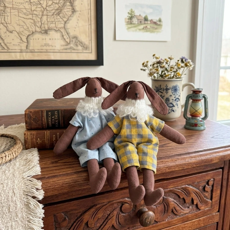 The Cocoa Knit-Collar Bunny Collection