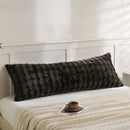 coffee brown rabbit fur long pillow cover warm and cozy