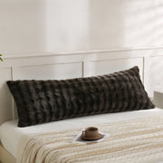 coffee brown rabbit fur long pillow cover warm and cozy