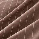 coffee pin stripe duvet set button closure details