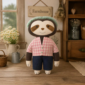 collectible heirloom sloth rag doll farmhouse aesthetic