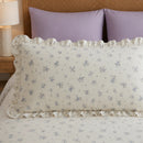 cornish wildflower printed ruffle pillowcase look