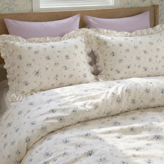 cornish wildflower ruffle duvet cover set main