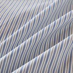 cotton grey and blue pinstripe comforter sets