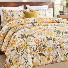 cotton yellow flower bedding sets
