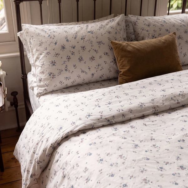 country breeze ditsy floral duvet cover set shabby chic cottagecore bedding