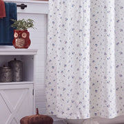 country breeze ditsy floral shower curtain white blue vanity owl planter