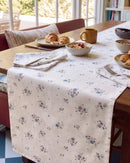 country breeze ditsy table runner fabric and drape