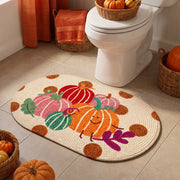 cozy pumpkin days rug colorful pumpkins fall bathroom mat