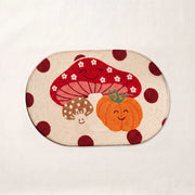 cozy pumpkin days rug mushroom and pumpkin braided accent rug