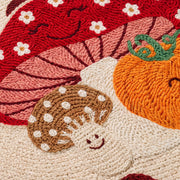 cozy pumpkin days rug mushroom and pumpkin cute mushroom texture detail