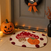 cozy pumpkin days rug mushroom and pumpkin front door entryway