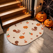 cozy pumpkin days rug squirrel and pumpkin staircase halloween decor