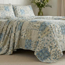 cream patchwork floral pillowcases vintage cottagecore bedroom