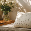 creamy white botanical pillowcase set of 2 nature inspired
